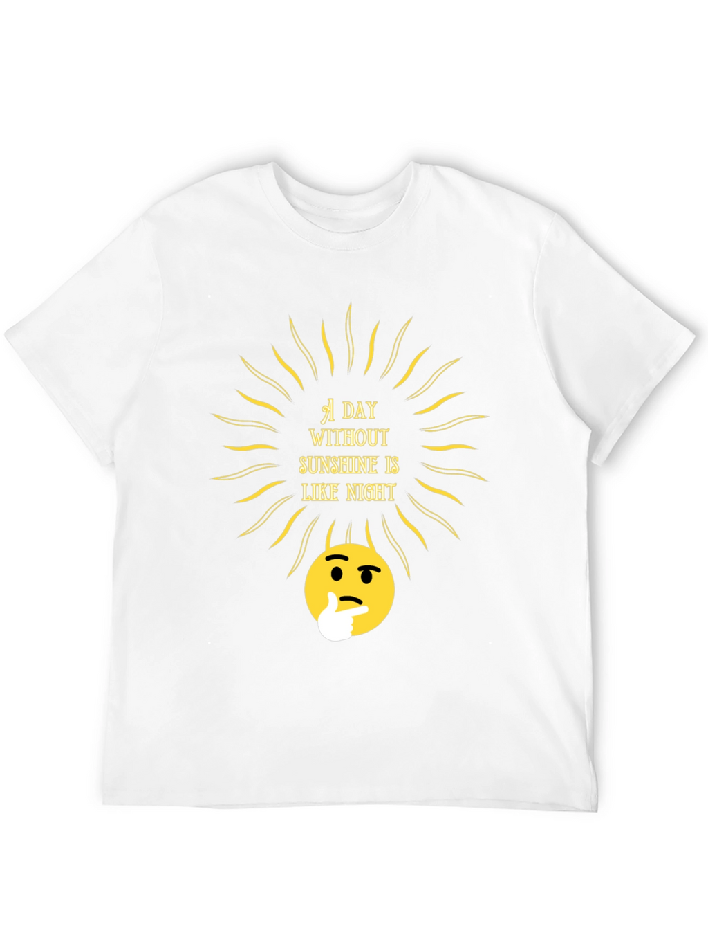 Sunshine Thought T-Shirt - Black Crew Neck