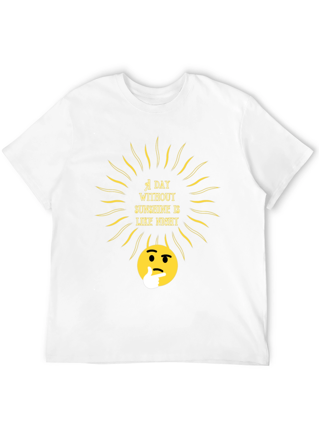 Sunshine Thought T-Shirt - Black Crew Neck