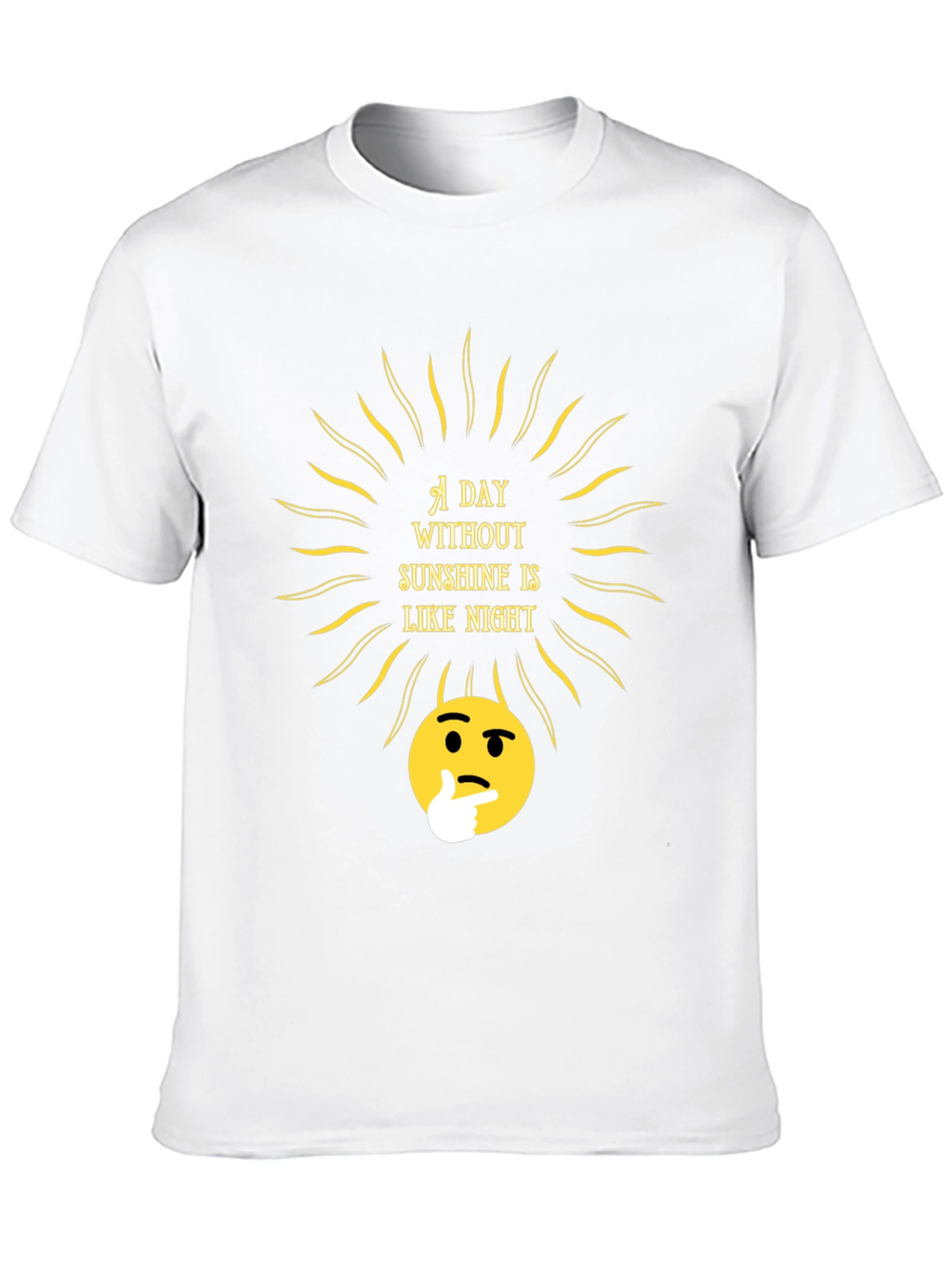 Sunshine Thought T-Shirt - Black Crew Neck