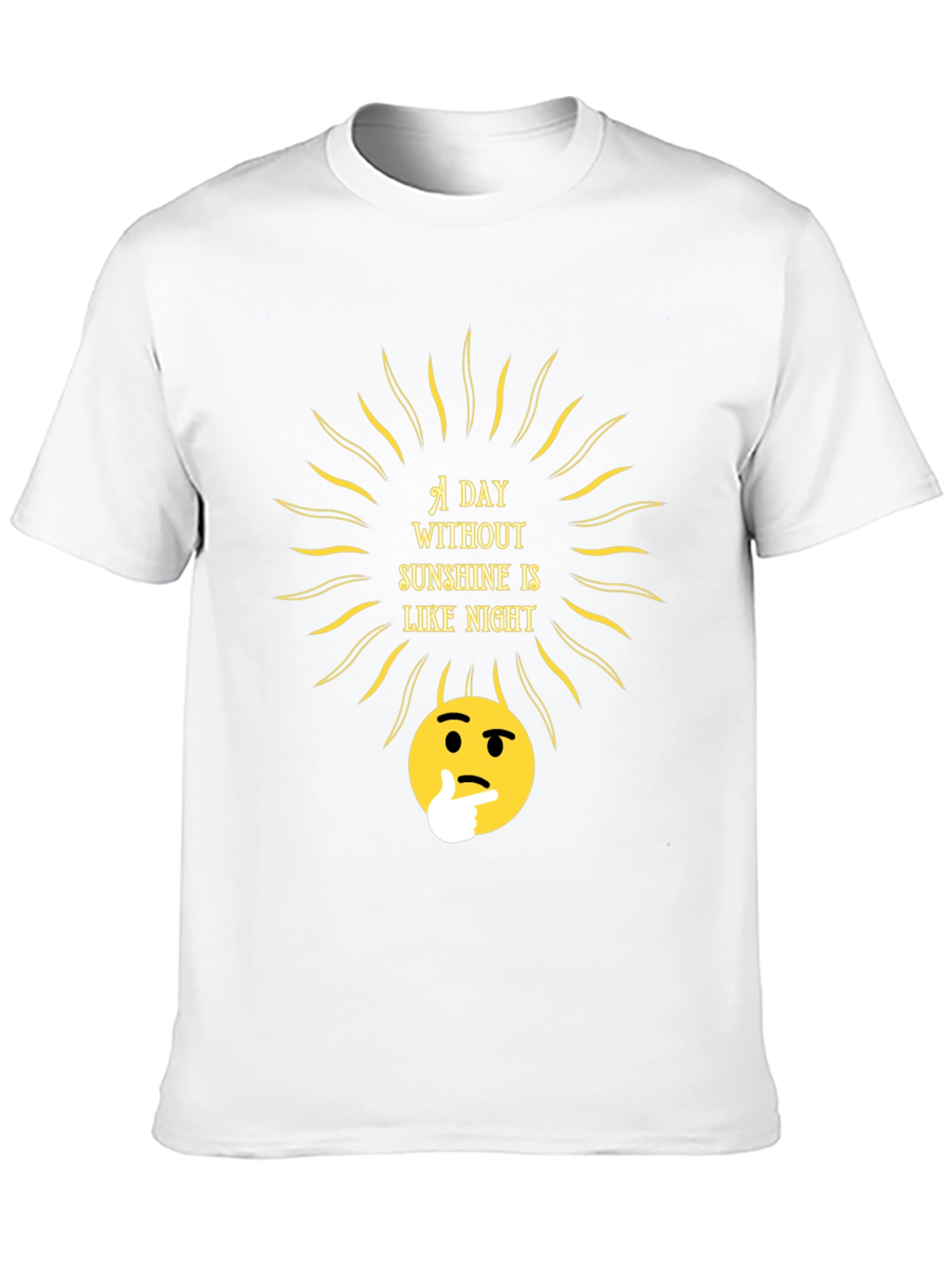 Sunshine Thought T-Shirt - Black Crew Neck
