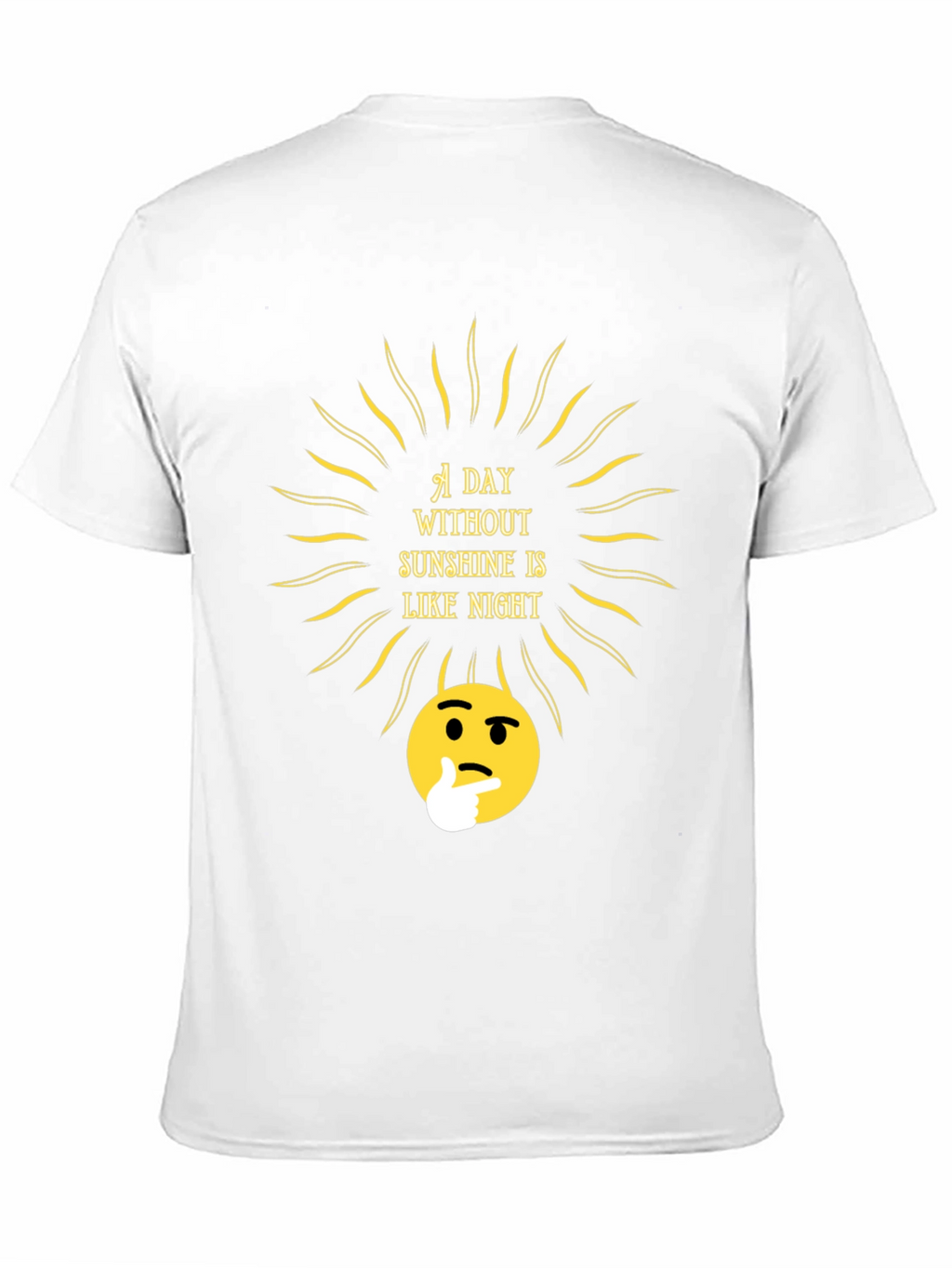 Sunshine Thought T-Shirt - Black Crew Neck
