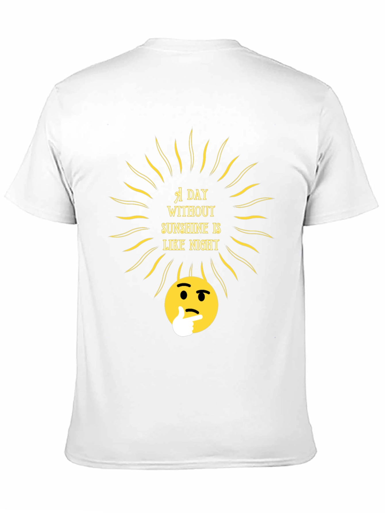 Sunshine Thought T-Shirt - Black Crew Neck