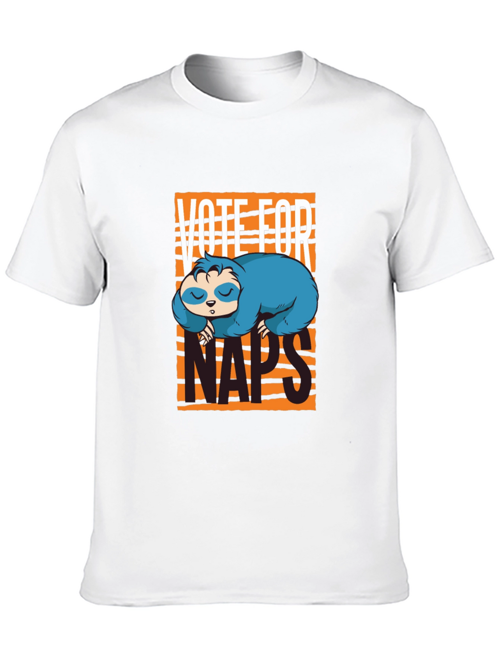 Vote For Naps Sloth Graphic T-Shirt