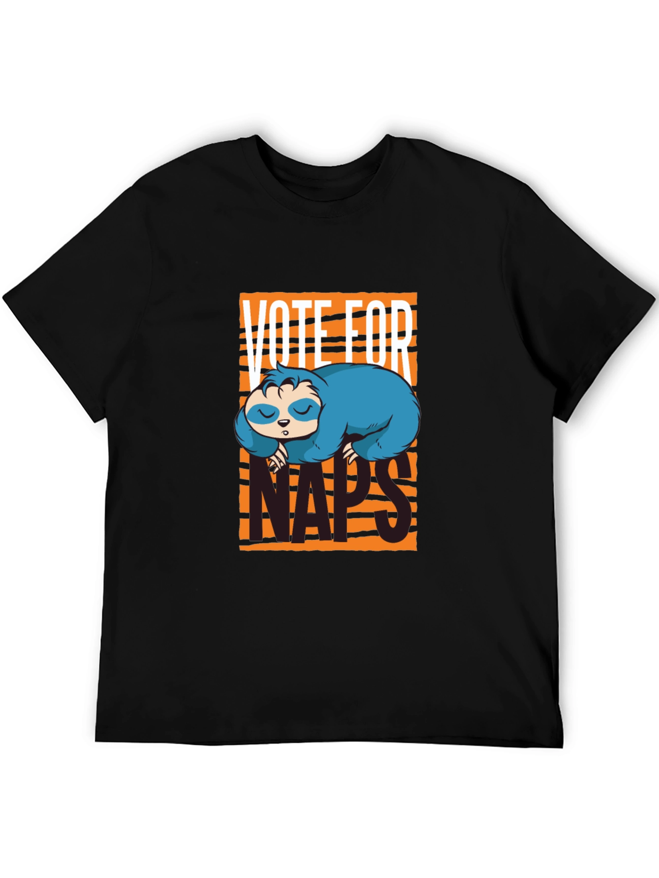 Vote For Naps Sloth Graphic T-Shirt
