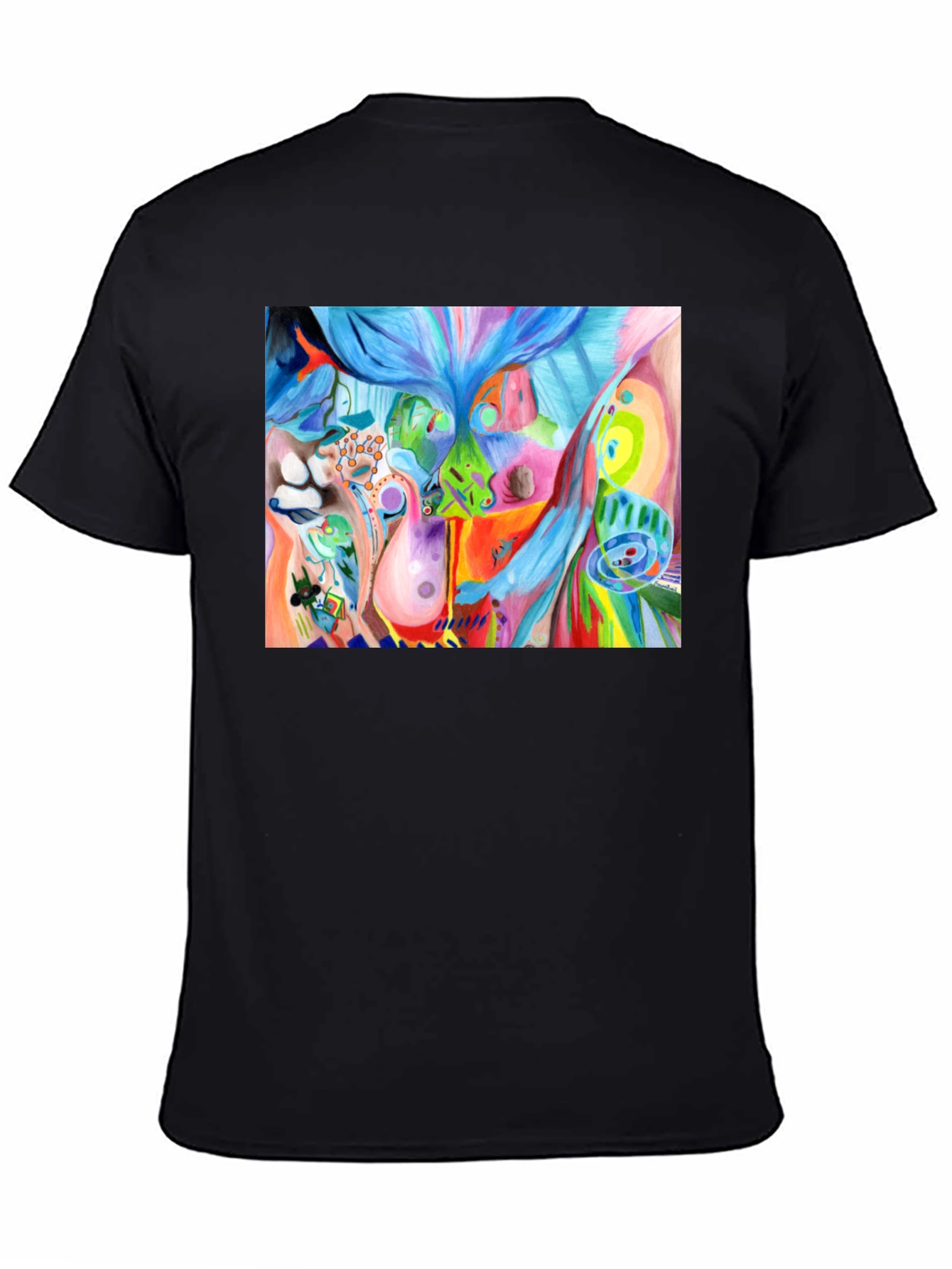 Abstract Art Graphic Tee - Unisex Black T-Shirt