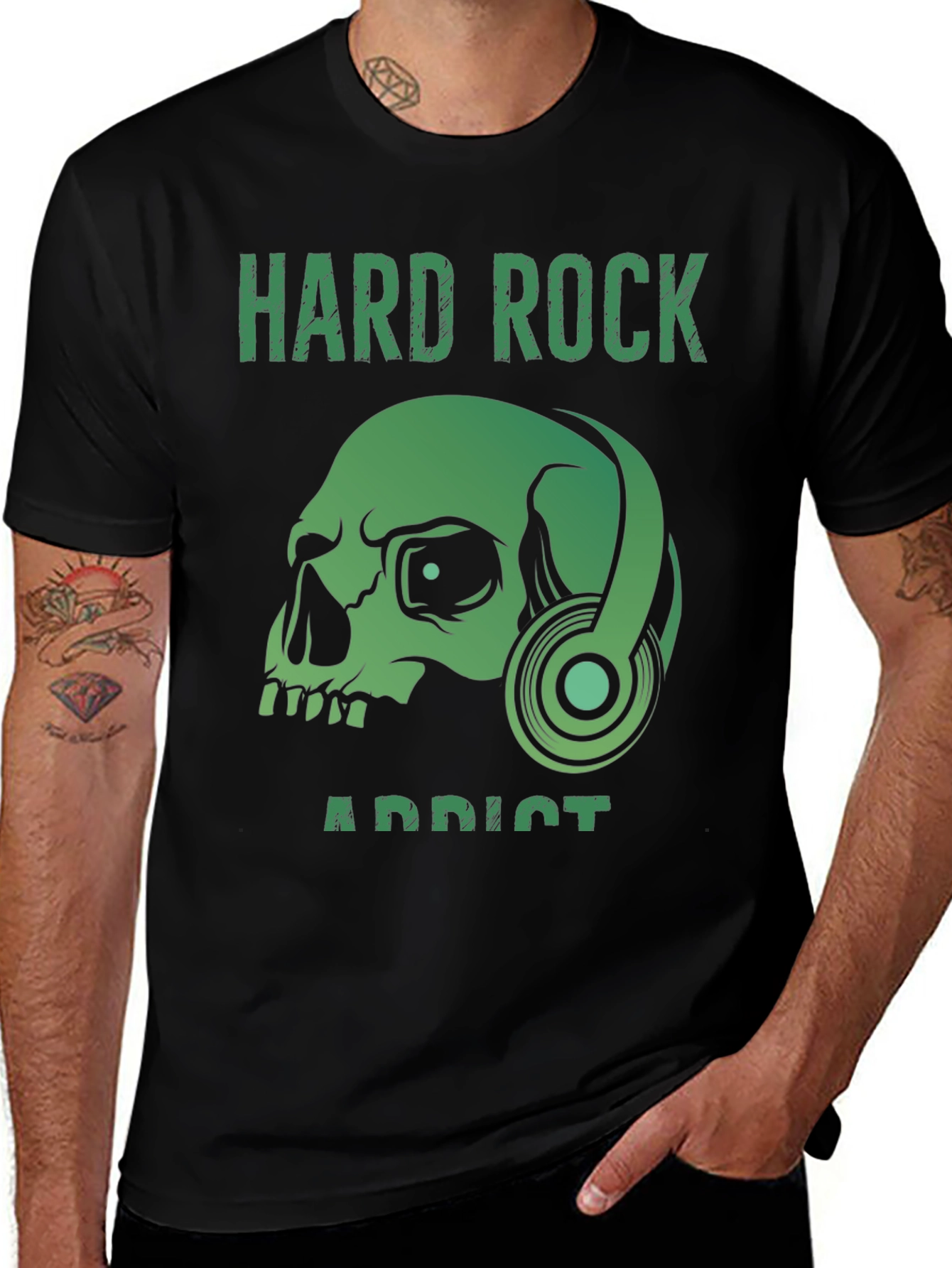 Hard Rock Addict T-Shirt: Skull & Headphones