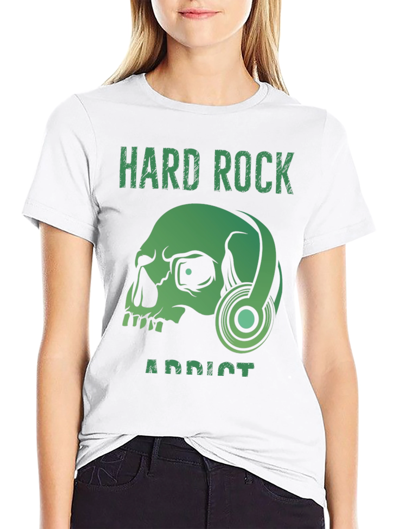 Hard Rock Addict T-Shirt: Skull & Headphones