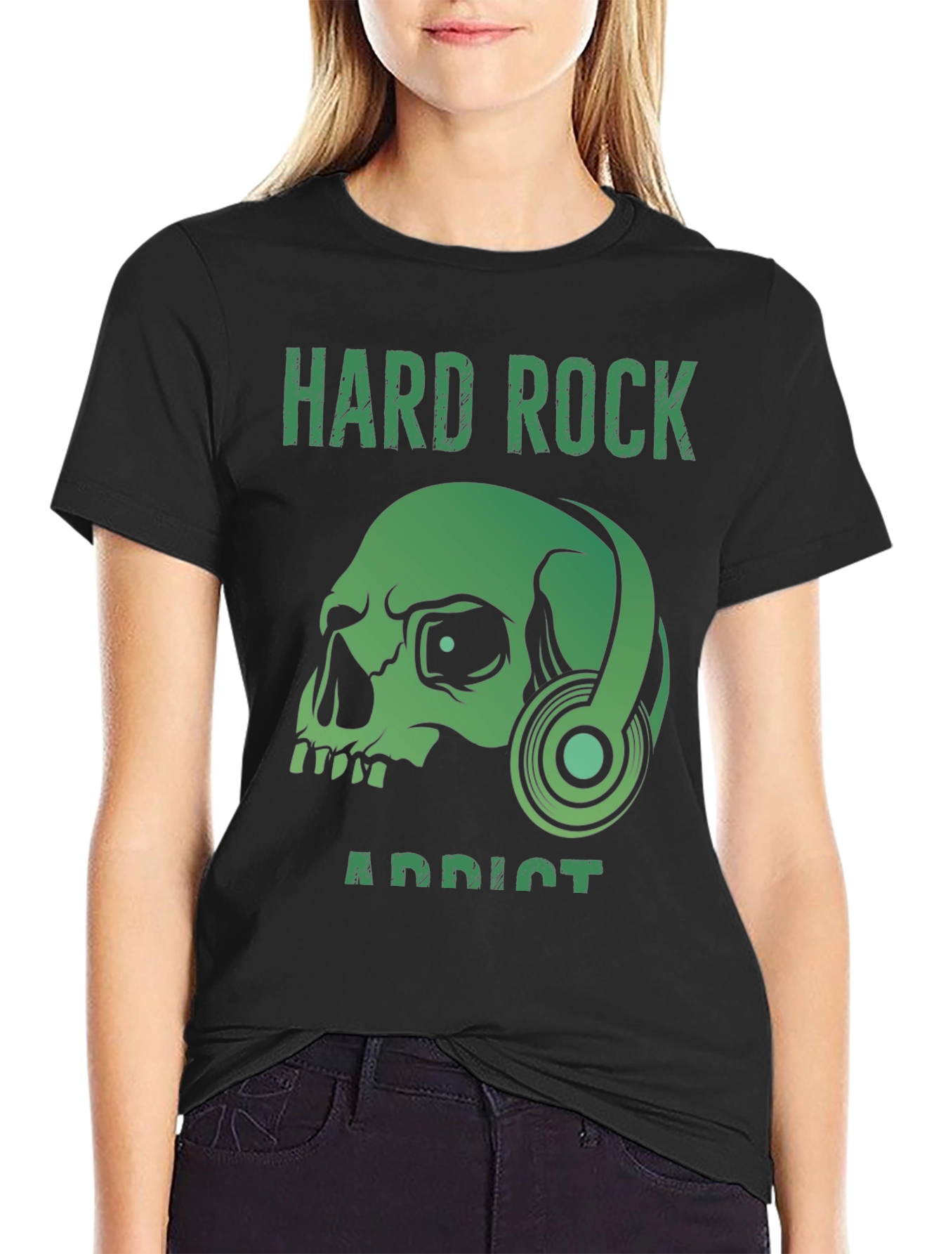 Hard Rock Addict T-Shirt: Skull & Headphones