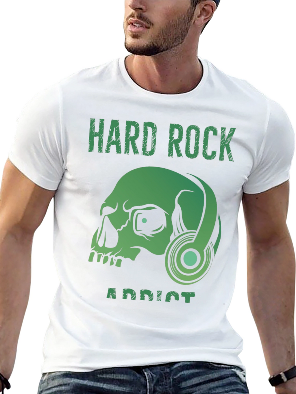 Hard Rock Addict T-Shirt: Skull & Headphones