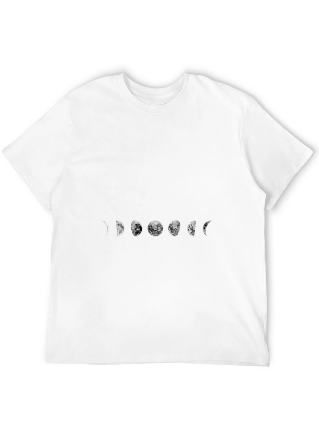 Lunar Phase Graphic Tee - Black Cotton Blend