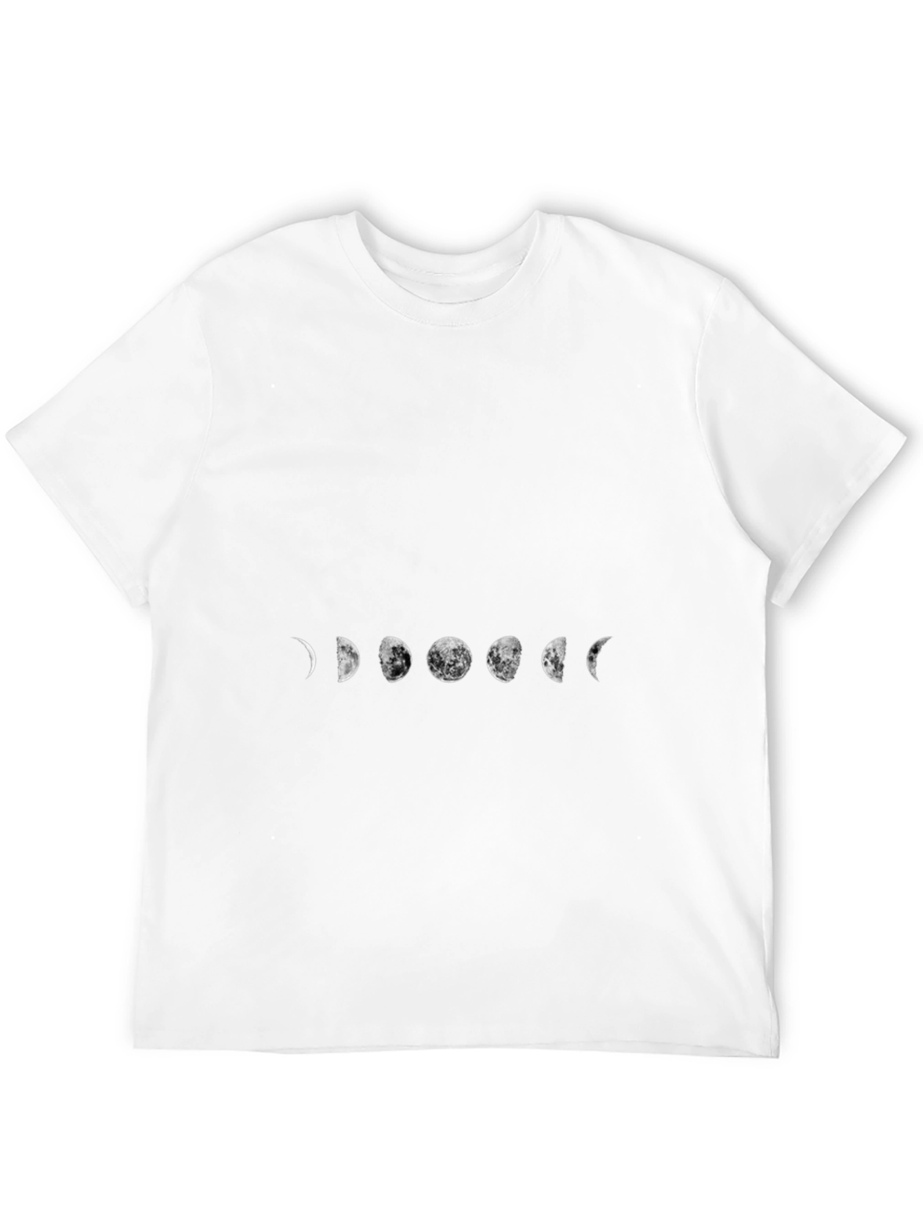 Lunar Phase Graphic Tee - Black Cotton Blend