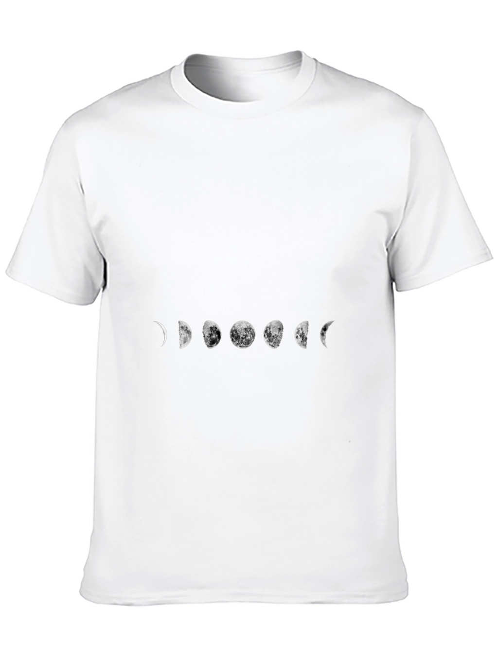 Lunar Phase Graphic Tee - Black Cotton Blend