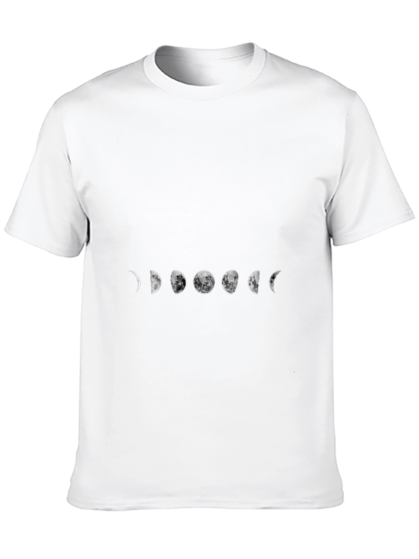 Lunar Phase Graphic Tee - Black Cotton Blend
