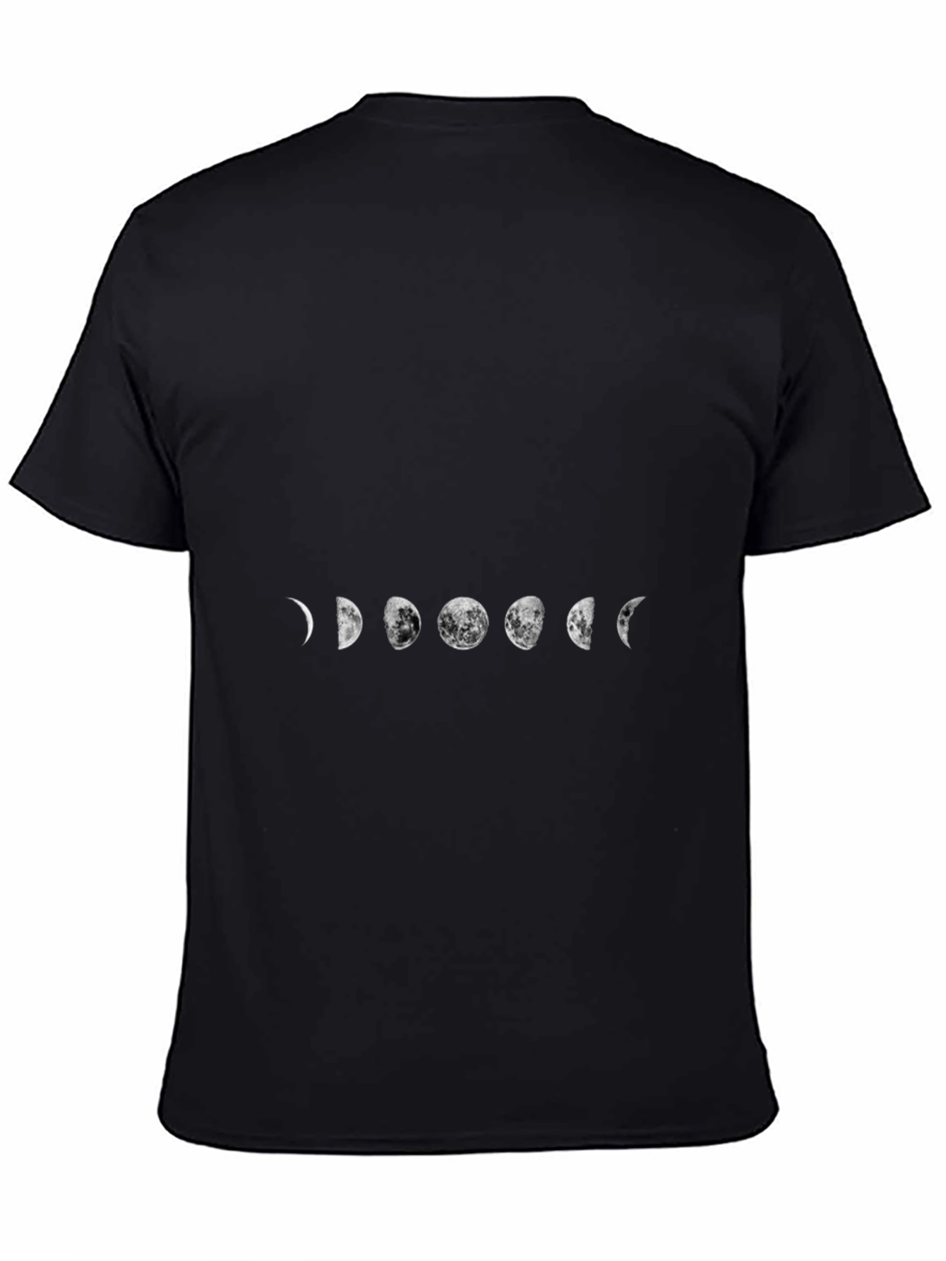 Lunar Phase Graphic Tee - Black Cotton Blend