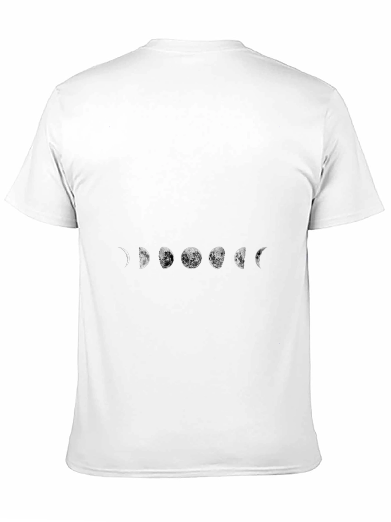 Lunar Phase Graphic Tee - Black Cotton Blend