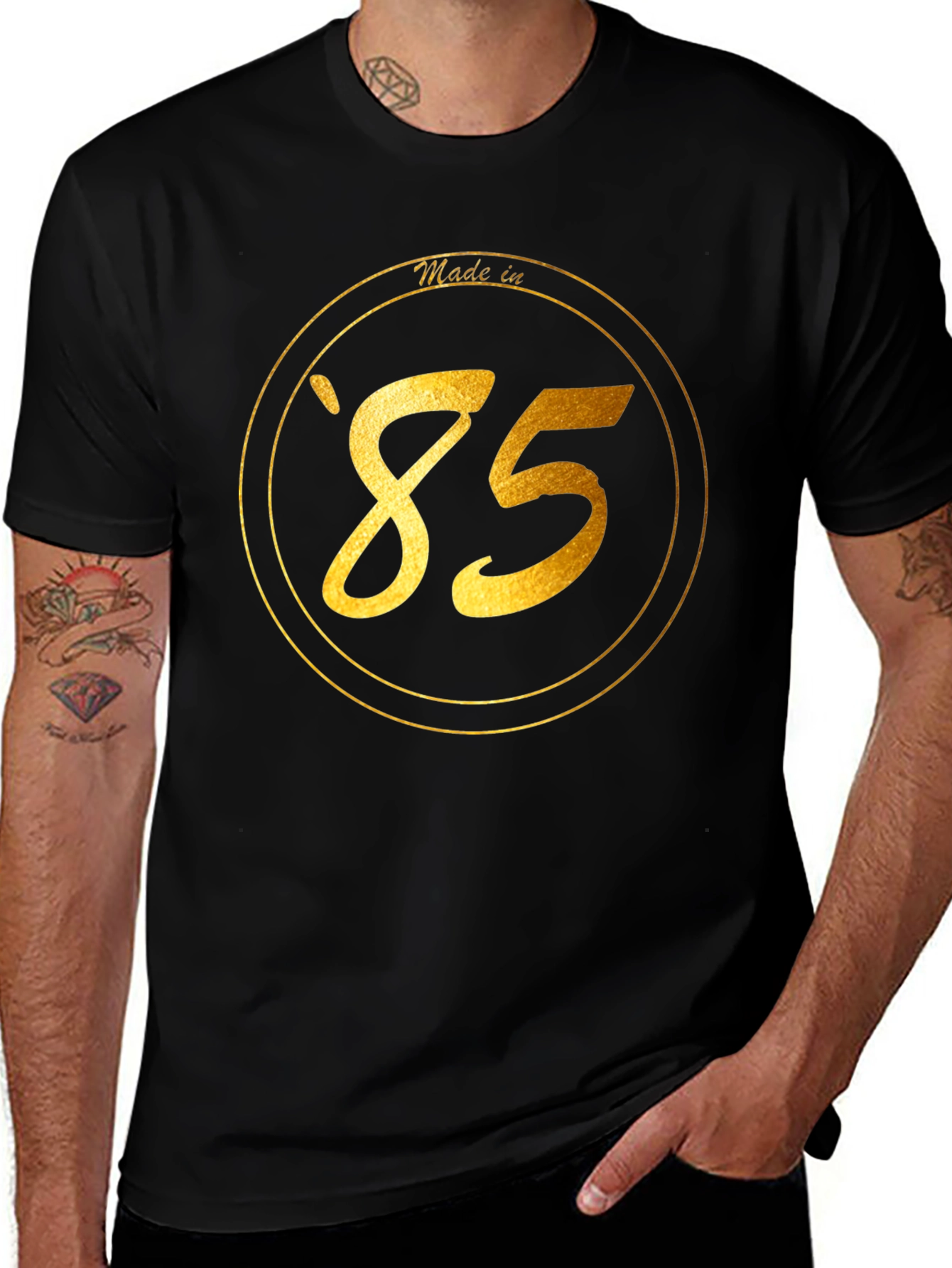 Made in 85 Graphic Tee - Vintage Style Black T-Shirt