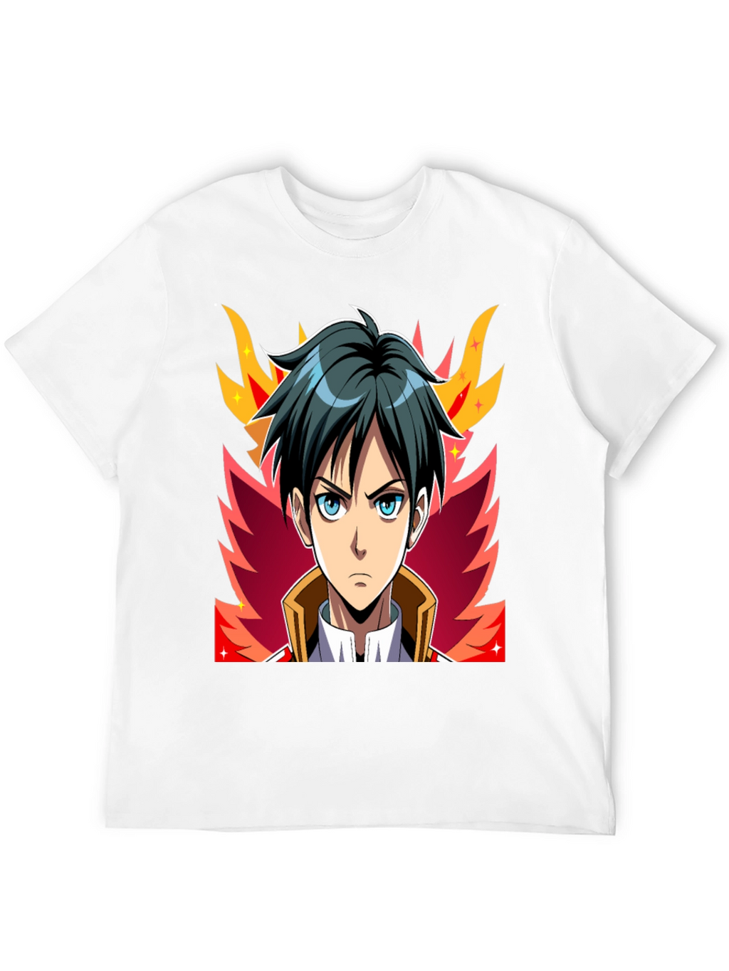 Anime Character Graphic Tee - Black