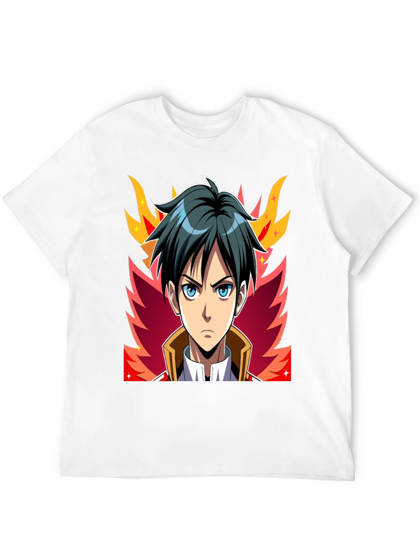 Anime Character Graphic Tee - Black
