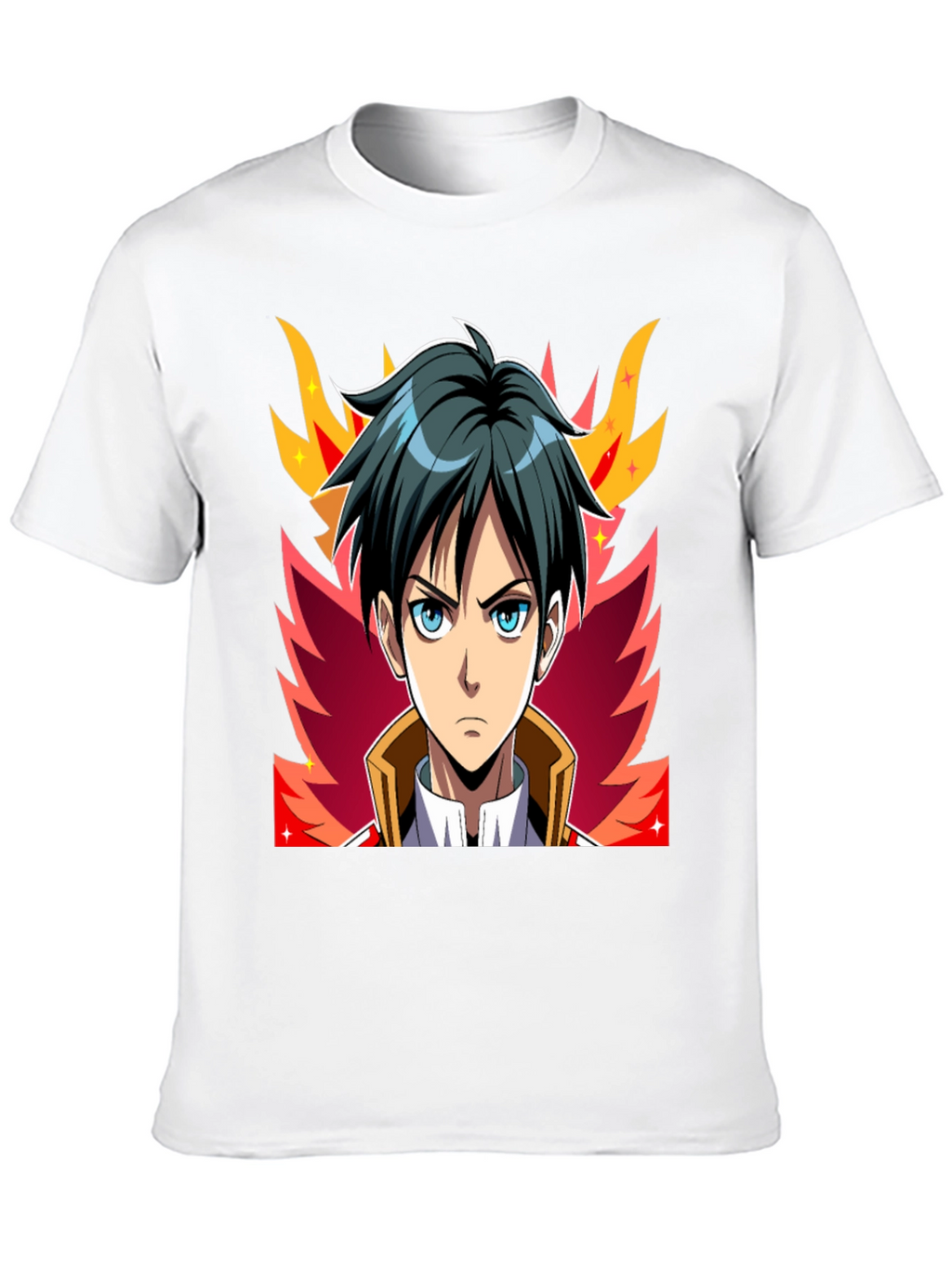 Anime Character Graphic Tee - Black