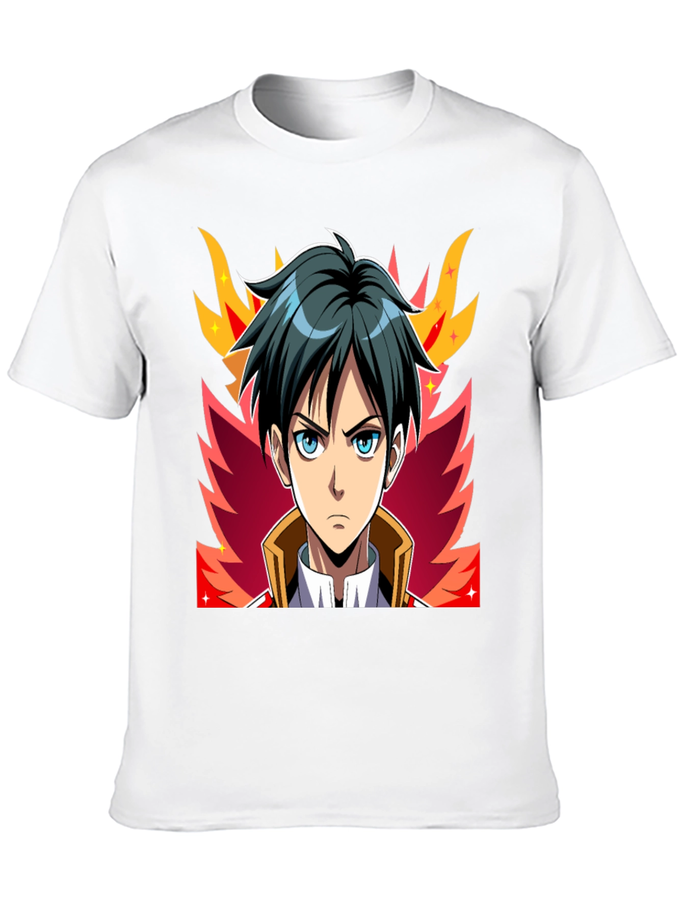 Anime Character Graphic Tee - Black