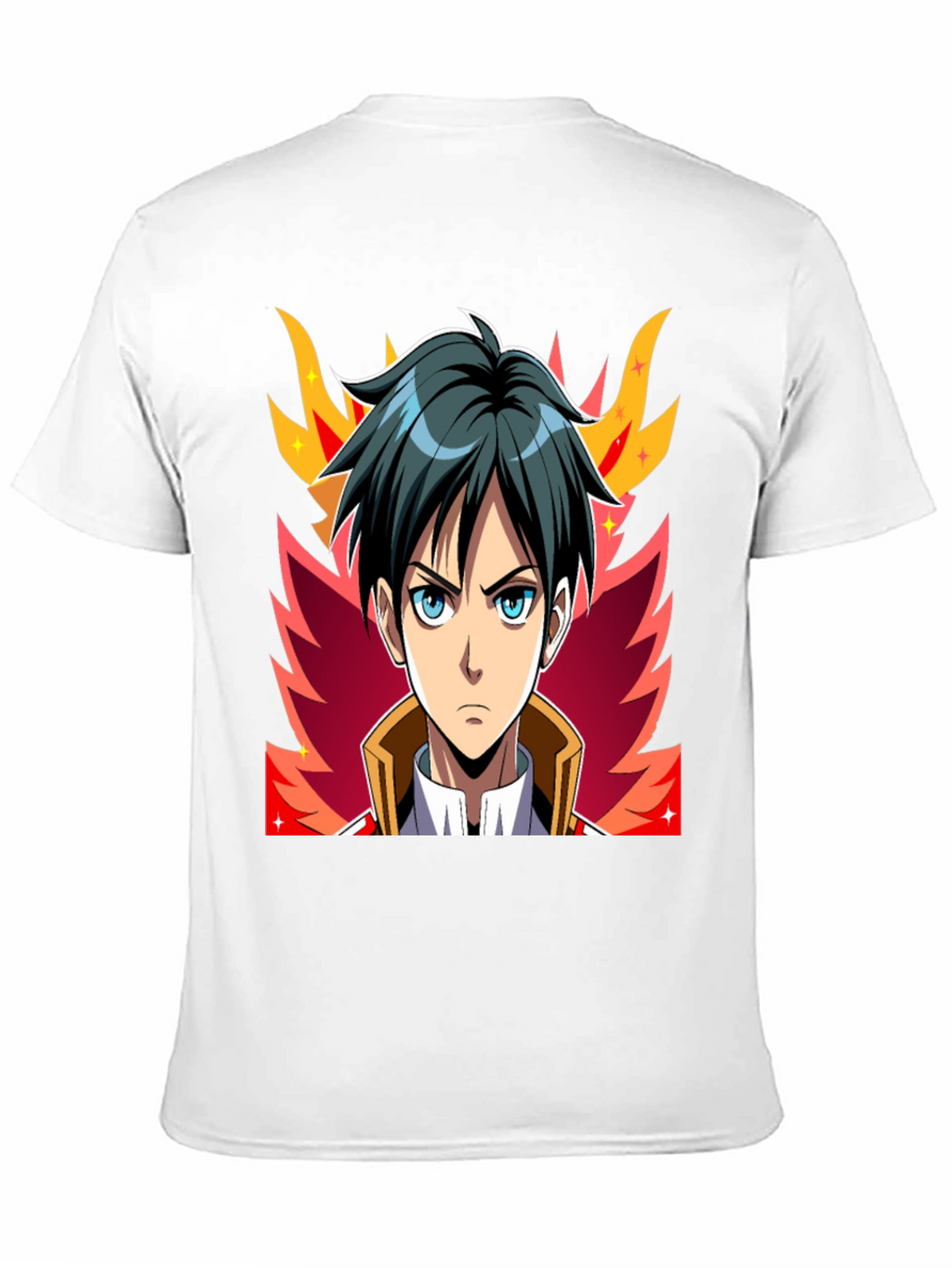 Anime Character Graphic Tee - Black