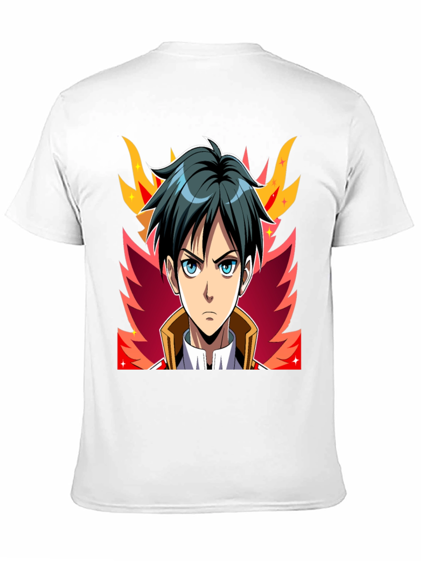 Anime Character Graphic Tee - Black