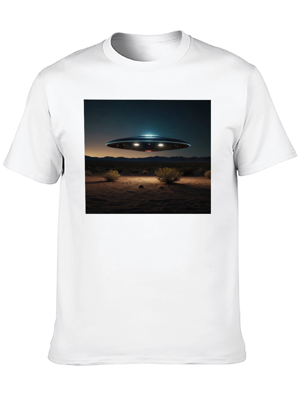 UFO Desert Scene Graphic Tee - Black