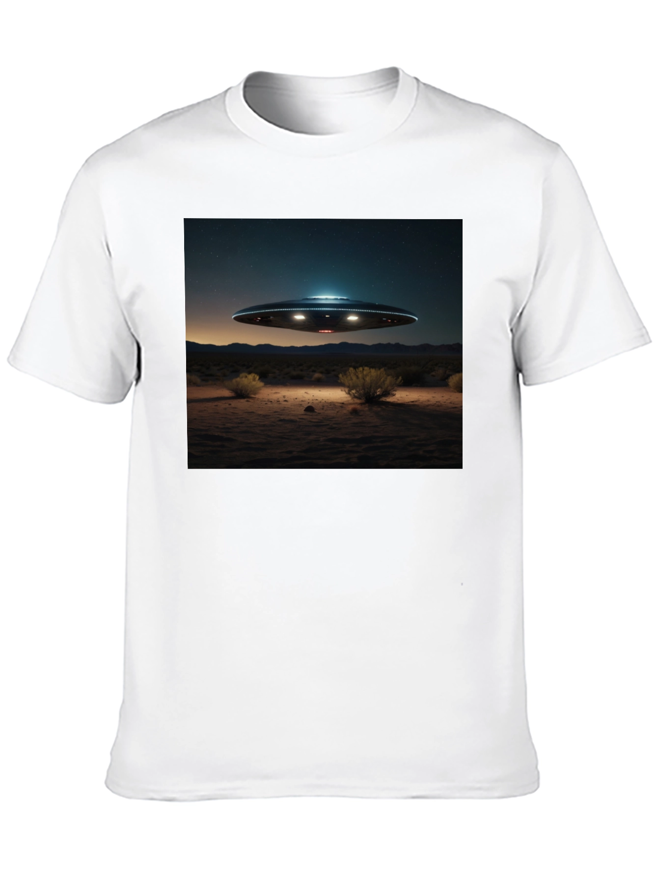 UFO Desert Scene Graphic Tee - Black
