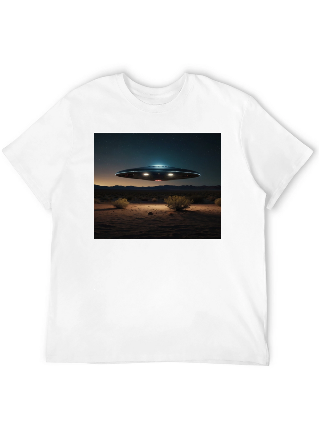 UFO Desert Scene Graphic Tee - Black