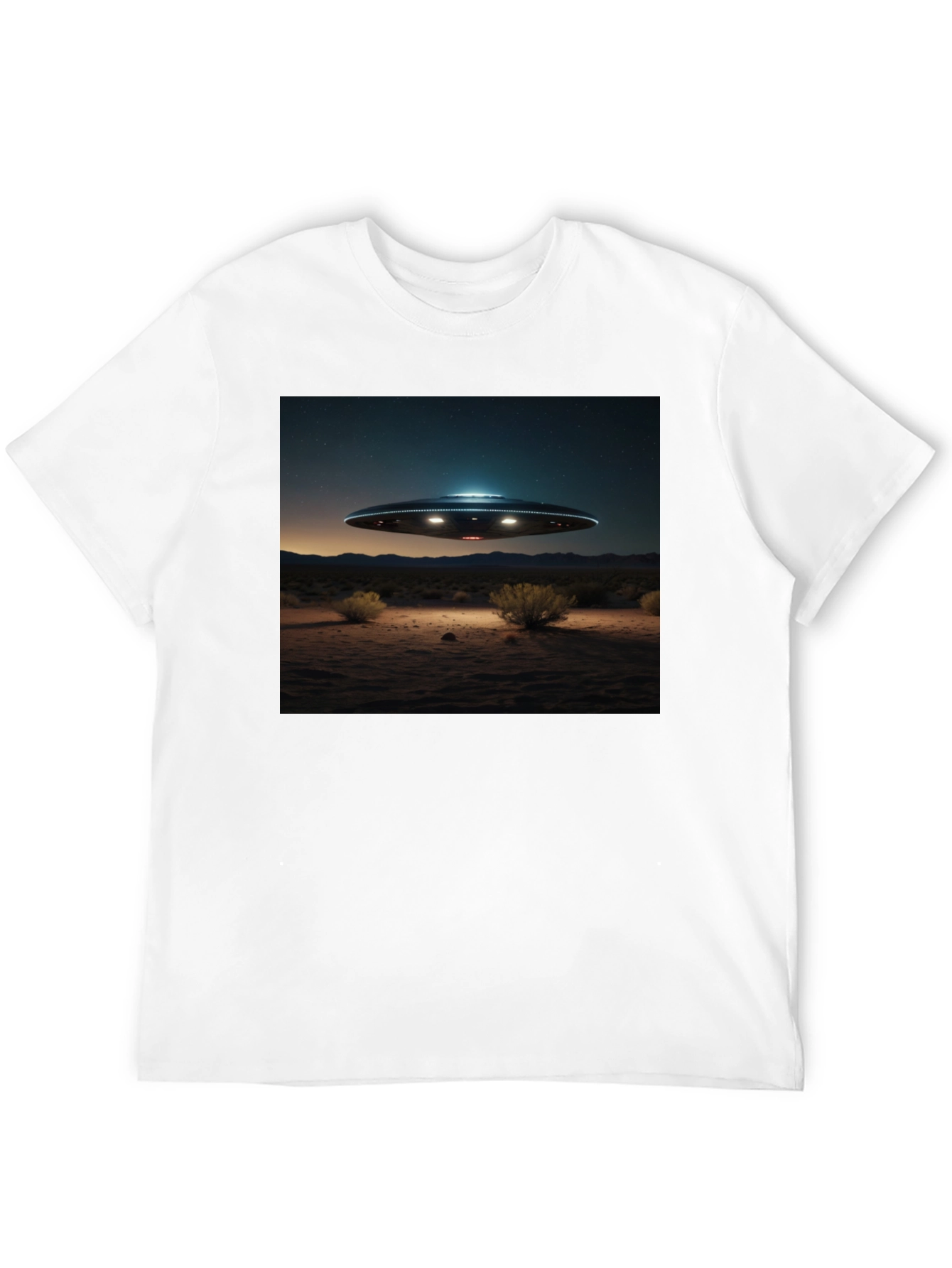UFO Desert Scene Graphic Tee - Black