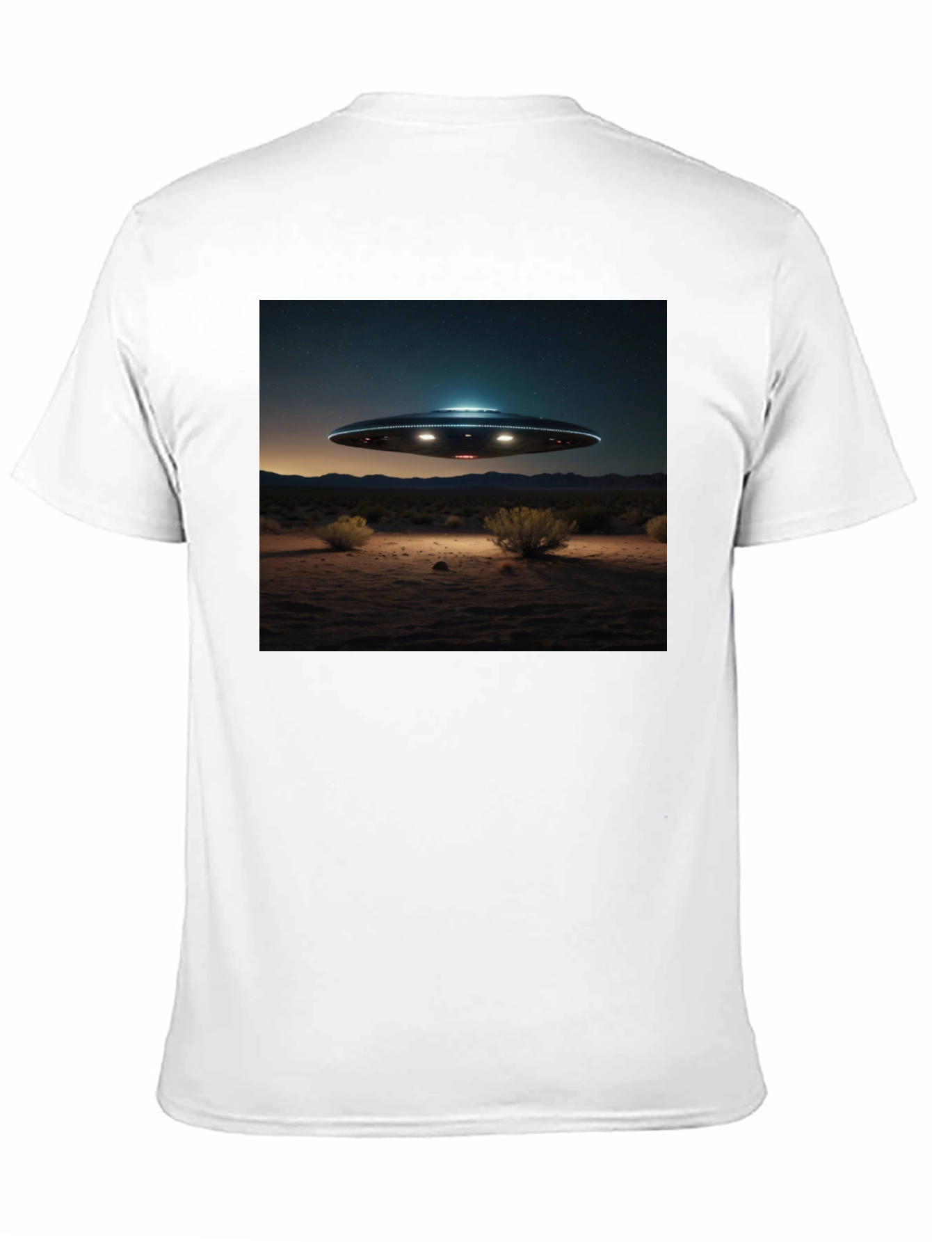 UFO Desert Scene Graphic Tee - Black