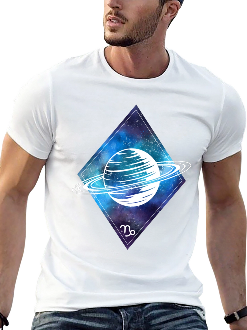 Capricorn Zodiac Planet Graphic T-Shirt