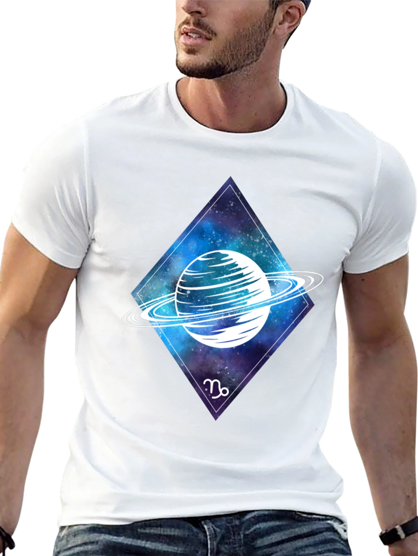 Capricorn Zodiac Planet Graphic T-Shirt