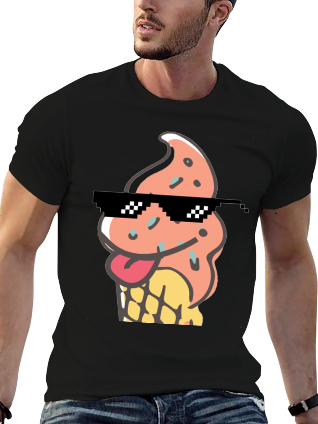 Cool Ice Cream Cone Graphic Tee