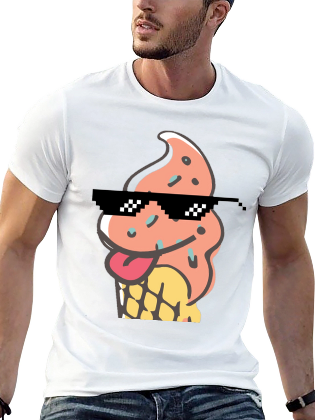Cool Ice Cream Cone Graphic Tee