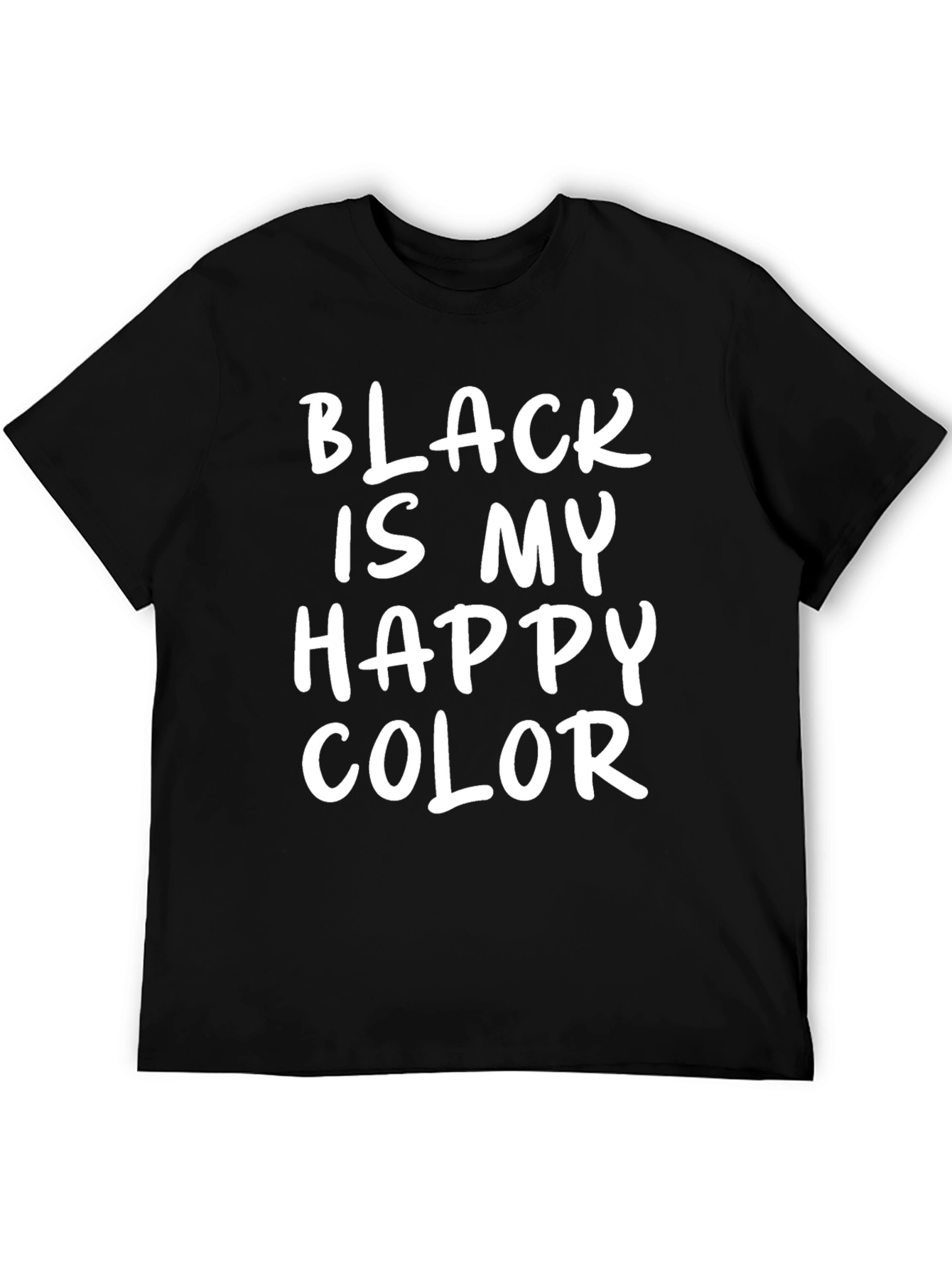 Black Is My Happy Color Graphic Tee