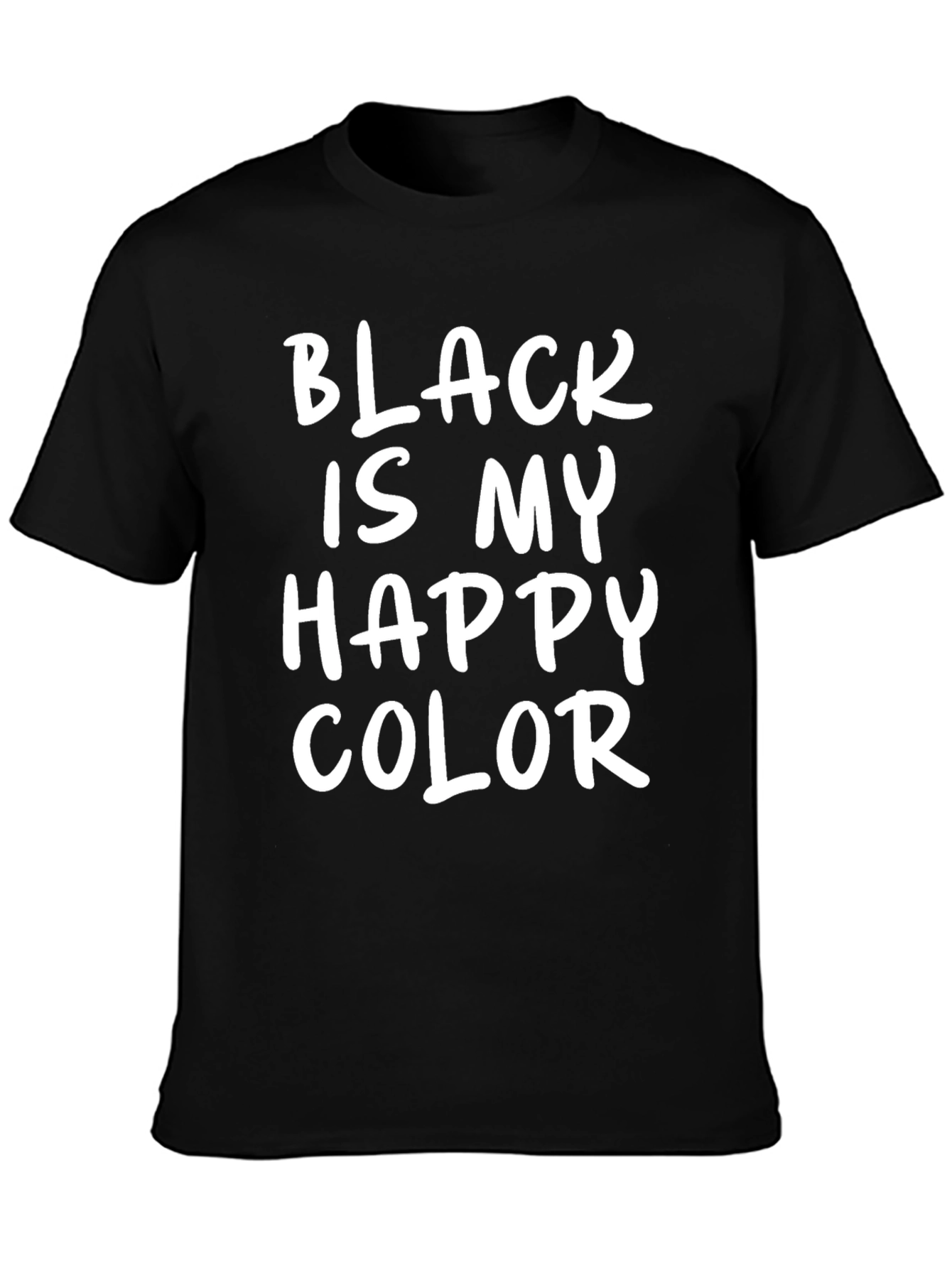 Black Is My Happy Color Graphic Tee