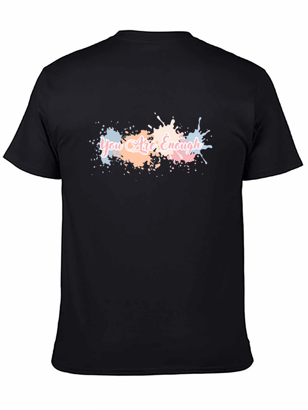 You Are Enough Black Graphic Tee