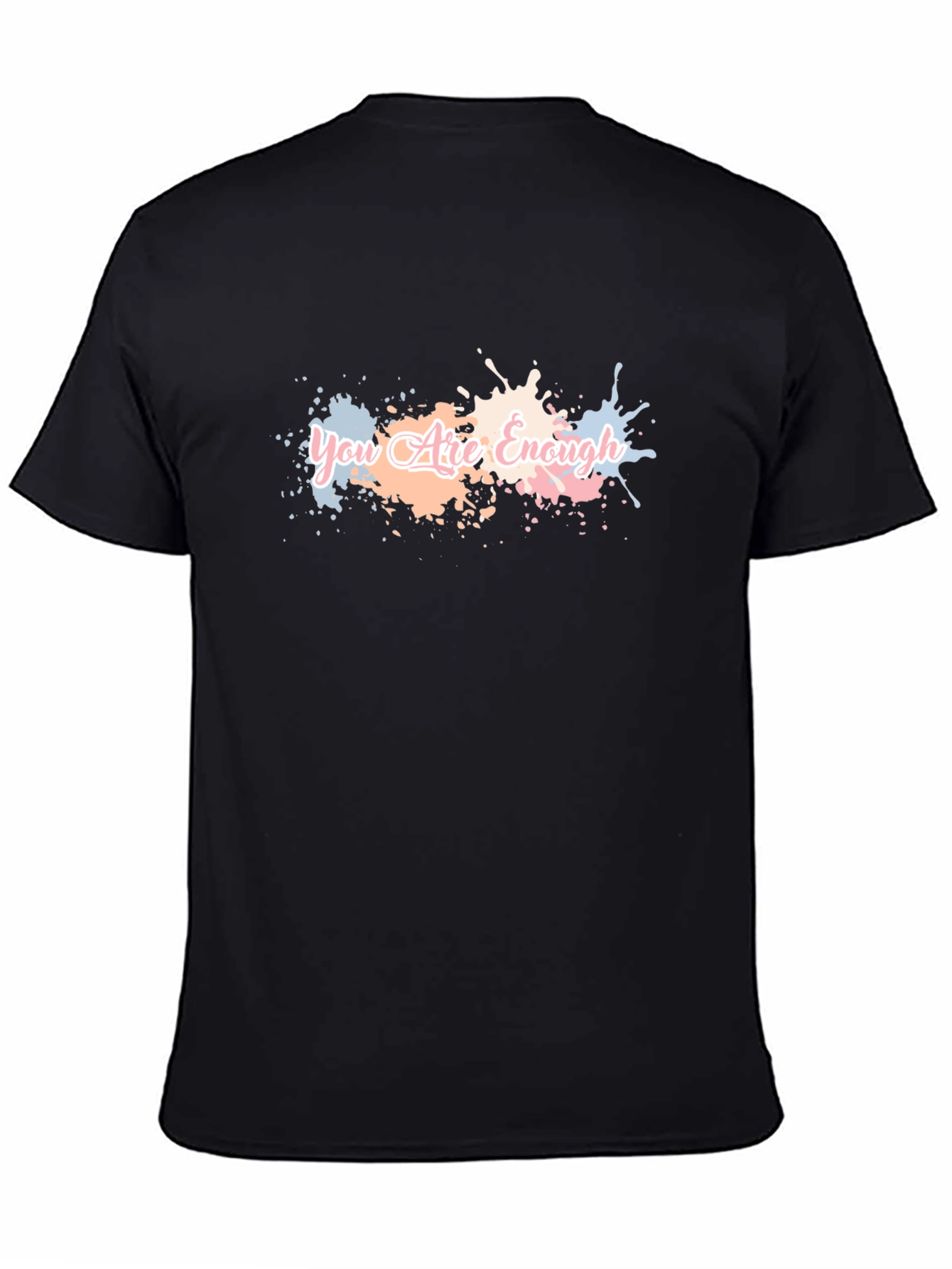 You Are Enough Black Graphic Tee