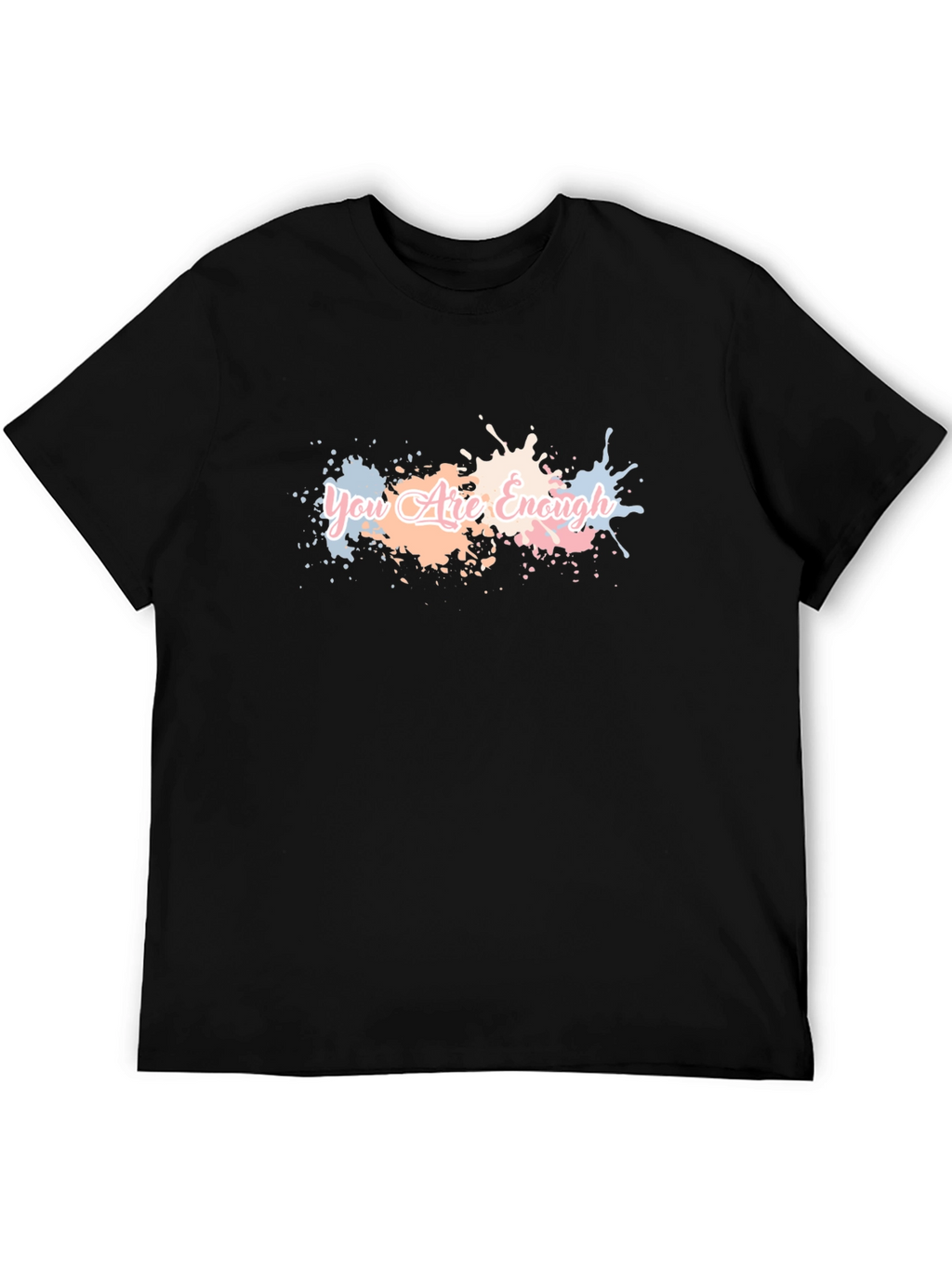 You Are Enough Black Graphic Tee