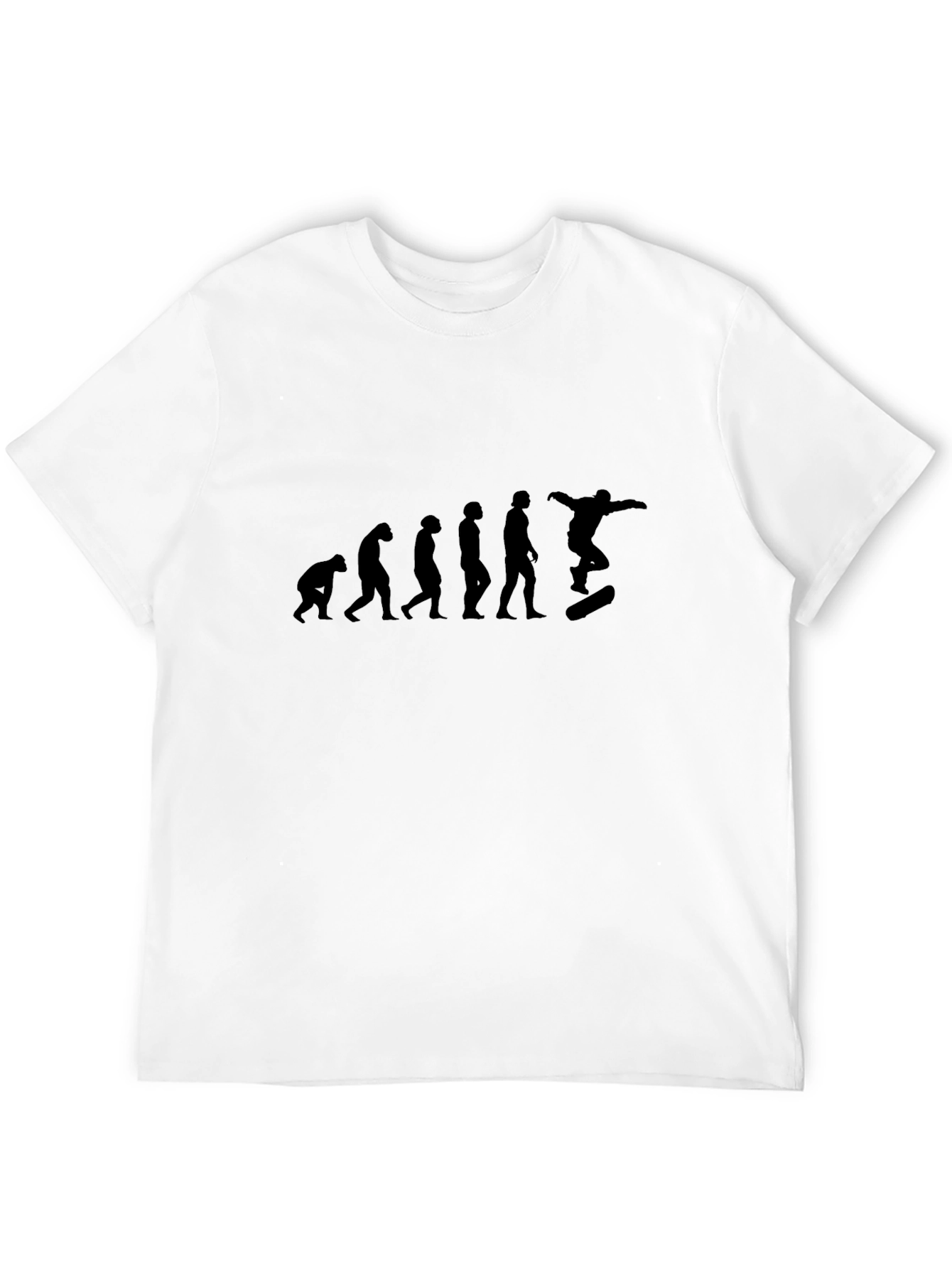 Evolution of Skateboarding Black T-Shirt