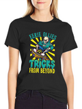 Eerie Ollies Skeleton Skateboard Graphic Tee