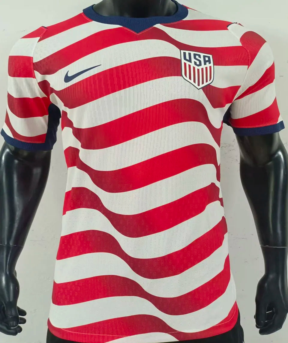 1998 U.S Away Red Retro Soccer Jersey Detail 3