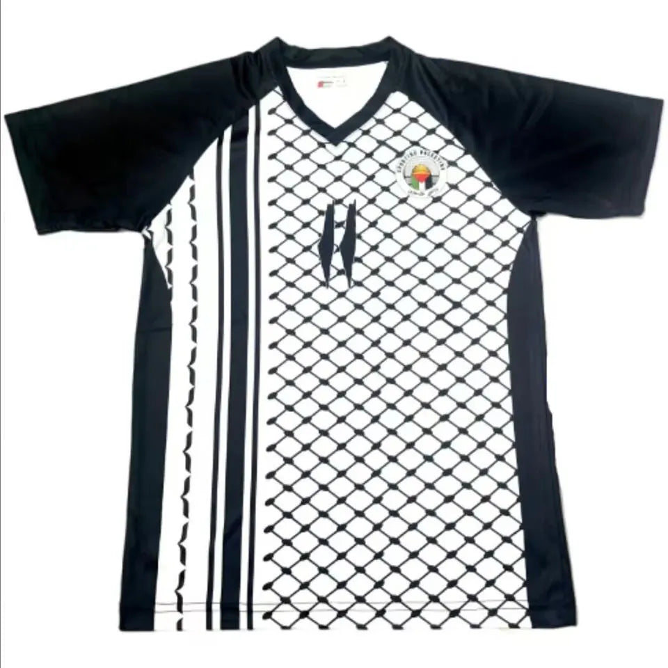 2025 Palestine Retro Style Fans Soccer Jersey Front