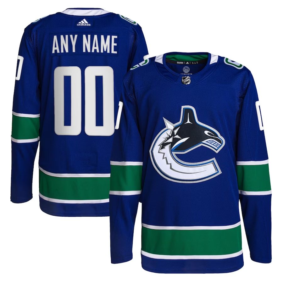 Men's Vancouver Canucks Blue Home Team Breakaway Custom Jerseys