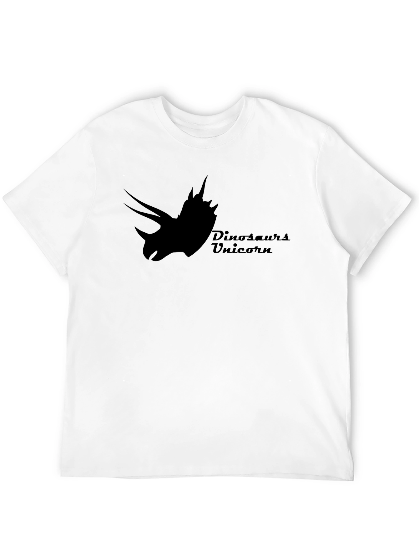 Dinosaurs Unicorn Black T-Shirt