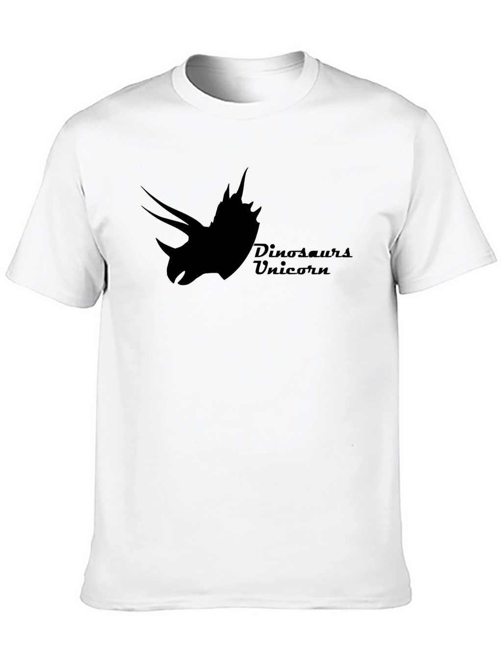 Dinosaurs Unicorn Black T-Shirt