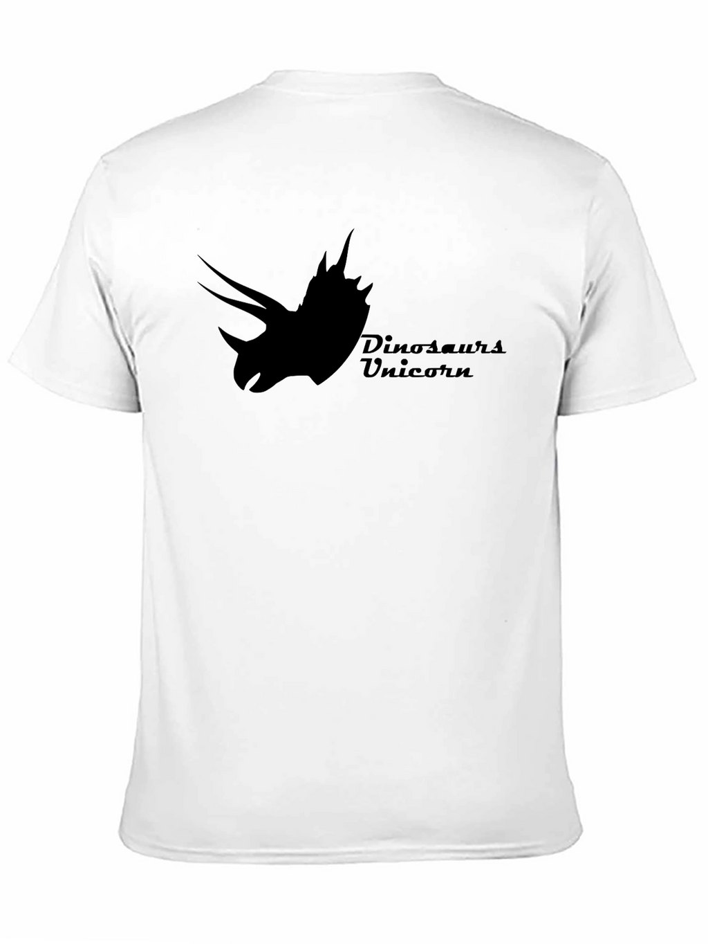 Dinosaurs Unicorn Black T-Shirt
