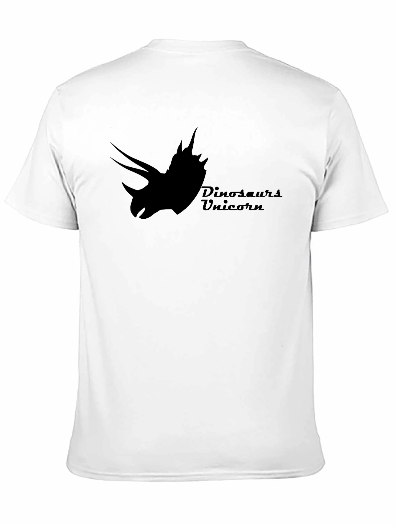 Dinosaurs Unicorn Black T-Shirt