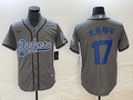 Men's Los Angeles Dodgers Shohei Ohtani #17 Gray Player Game Jerseys Joint Edition